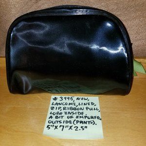 ✅#3995 NEW RARE Lancome Black Lined Cosmetic Bag